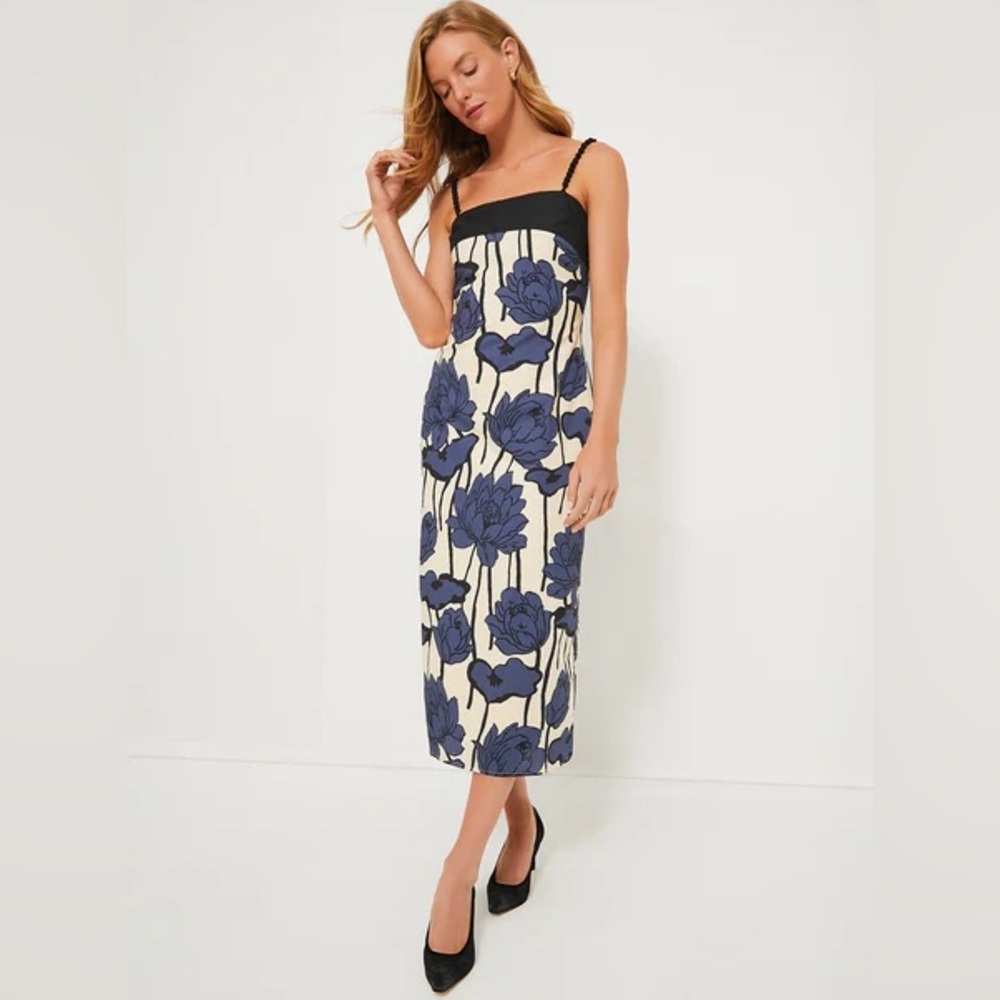 Tuckernuck - Hyacinth House - Navy & Cream Floral Cecily Midi Dress